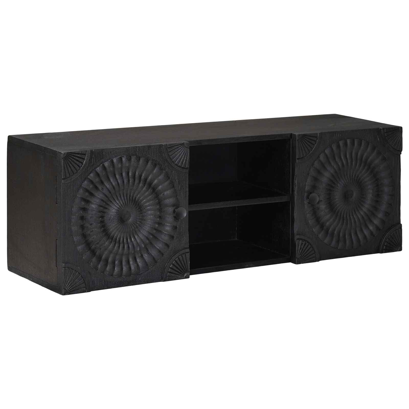vidaXL Szafka pod telewizor z półką z drzwiami Czarny 105 x 30 x 35 cm