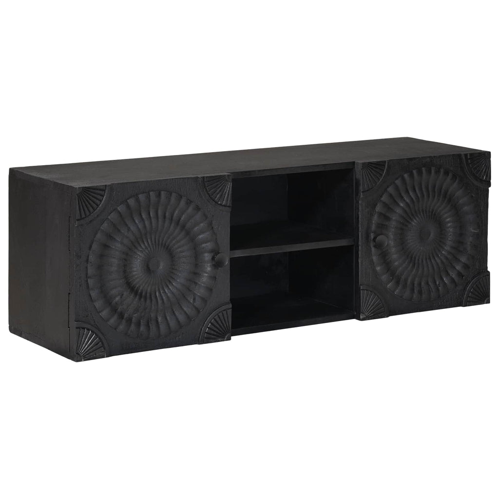vidaXL Szafka pod telewizor z półką z drzwiami Czarny 105 x 30 x 35 cm