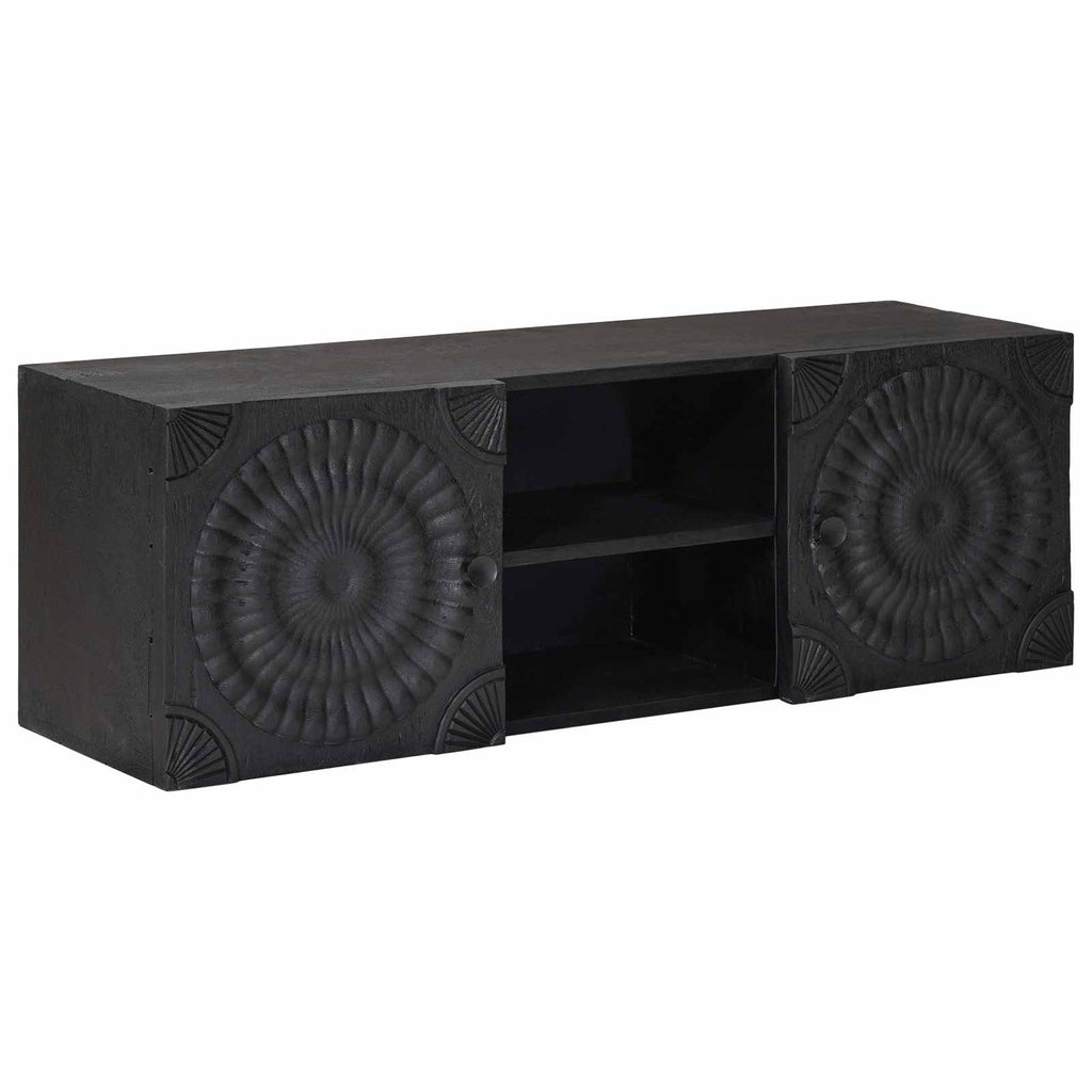 vidaXL Szafka pod telewizor z półką z drzwiami Czarny 105 x 30 x 35 cm