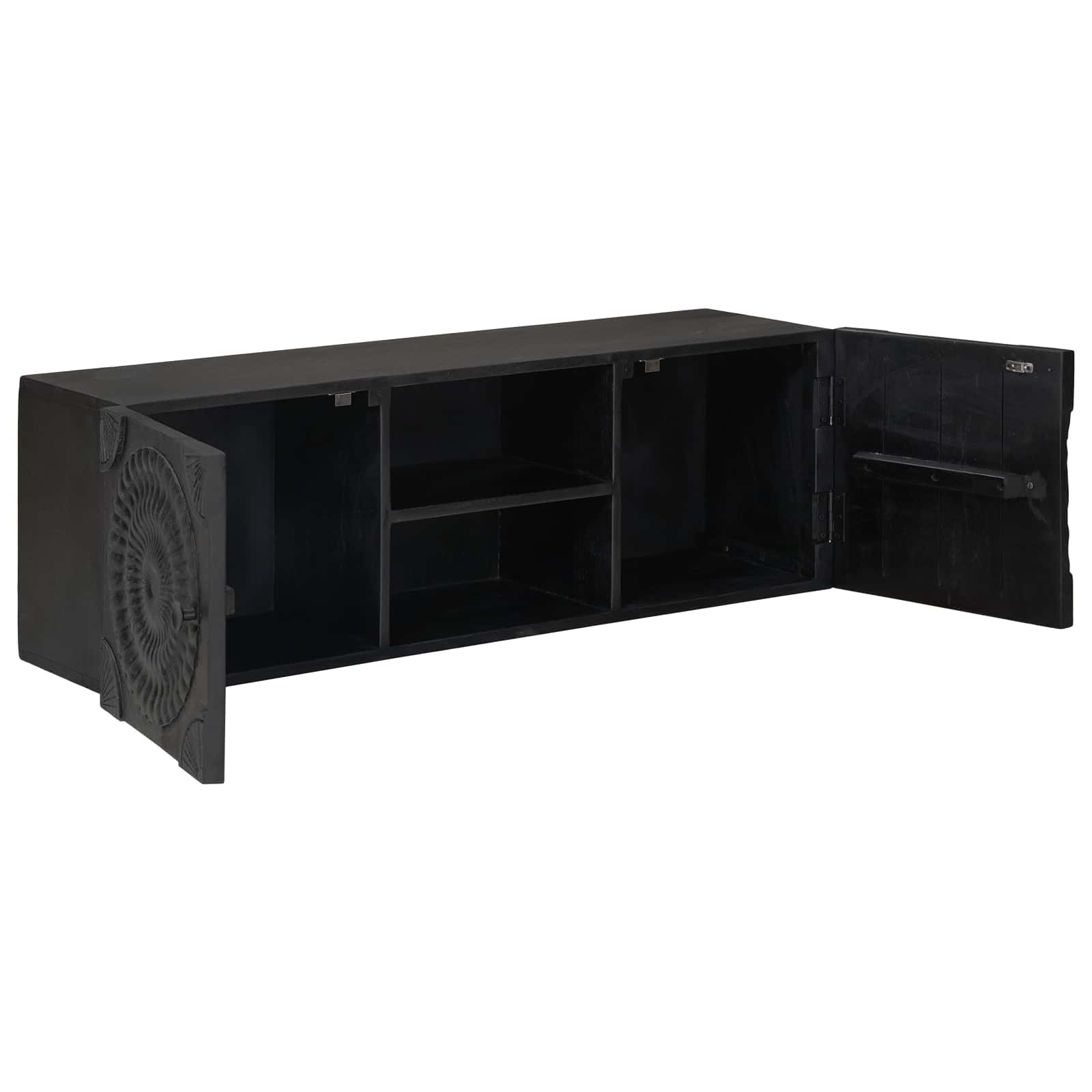 vidaXL Szafka pod telewizor z półką z drzwiami Czarny 105 x 30 x 35 cm