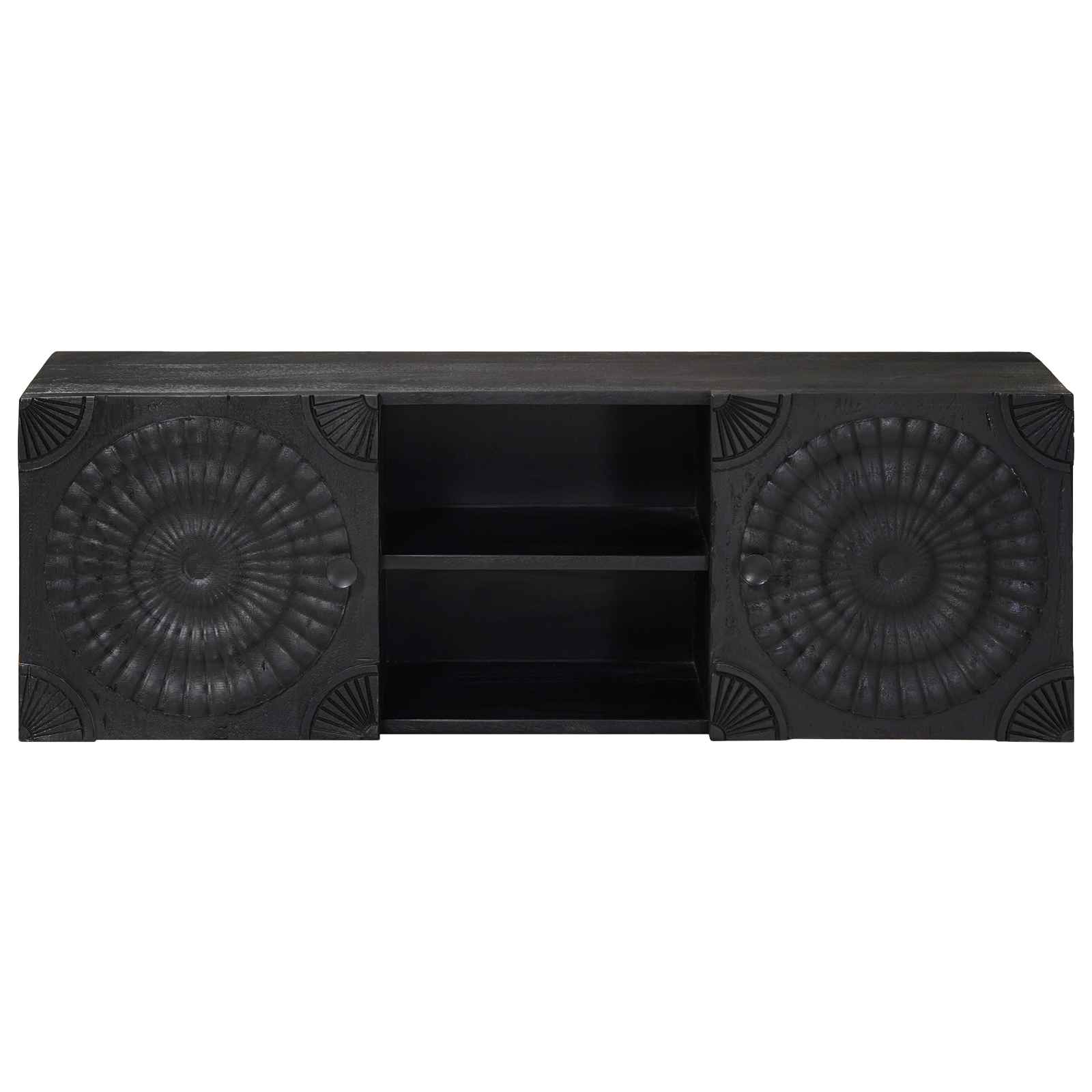 vidaXL Szafka pod telewizor z półką z drzwiami Czarny 105 x 30 x 35 cm