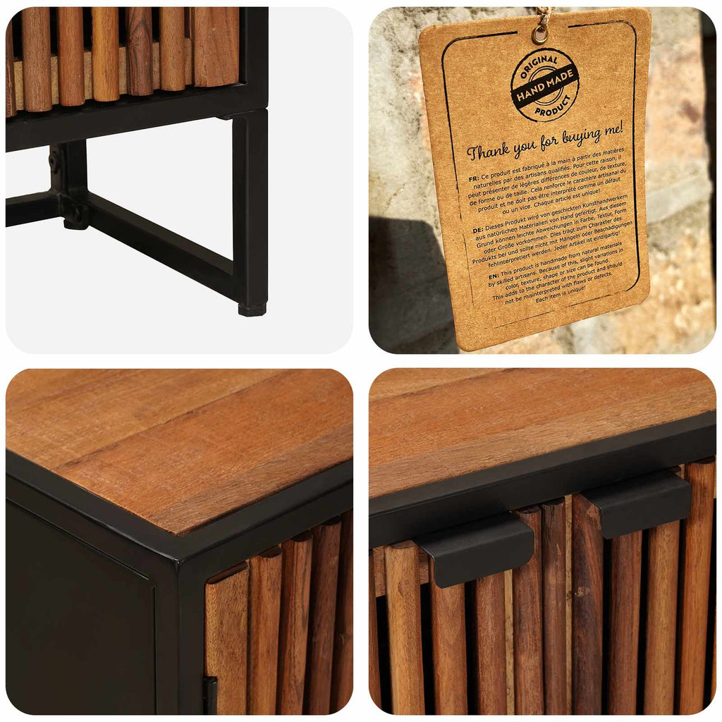 vidaXL Bufet 53 x 30 x 70 cm Drewno Mango i Drewno Inżynieryjne
