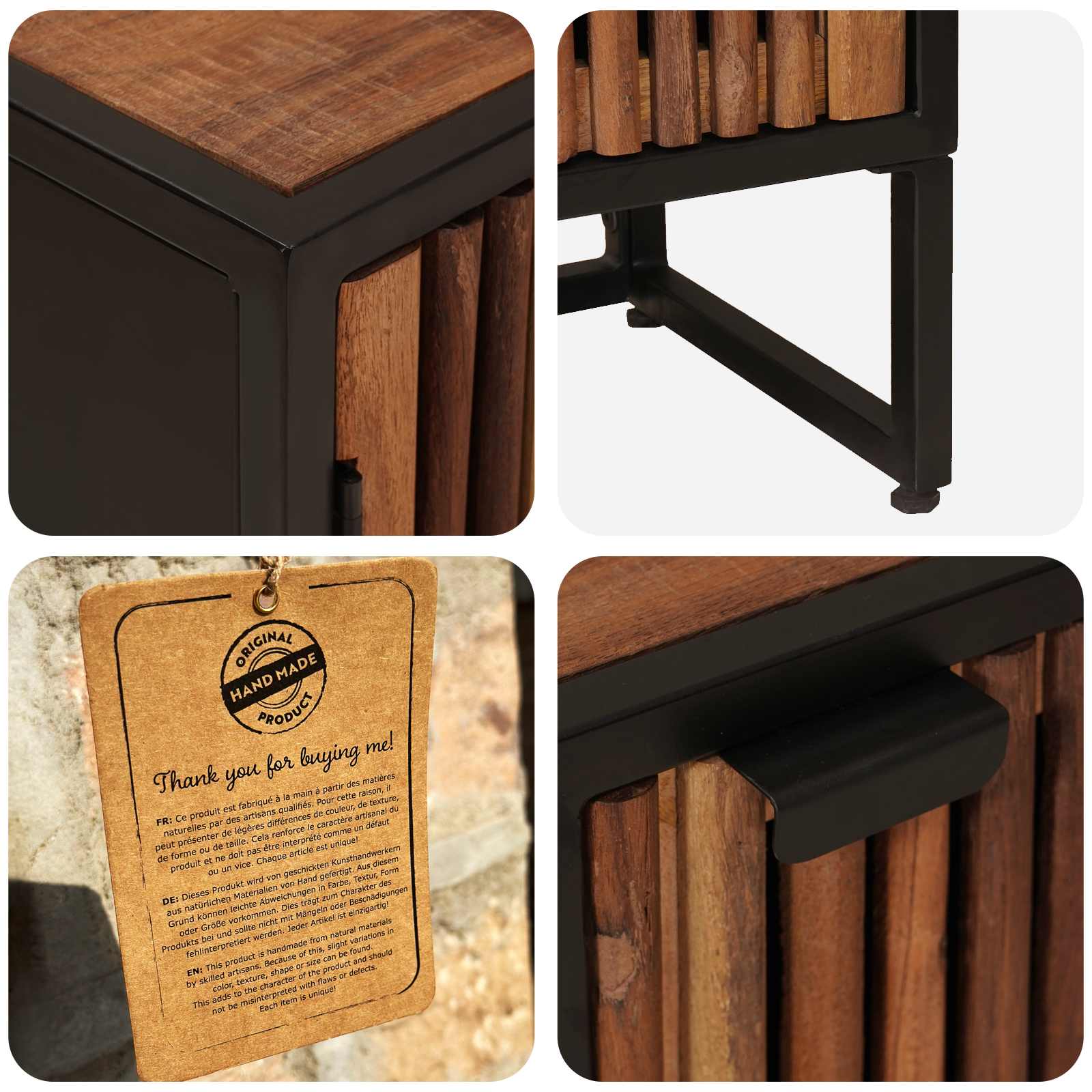 vidaXL Bufet 105 x 30 x 55 cm Drewno Mango i Drewno Inżynieryjne
