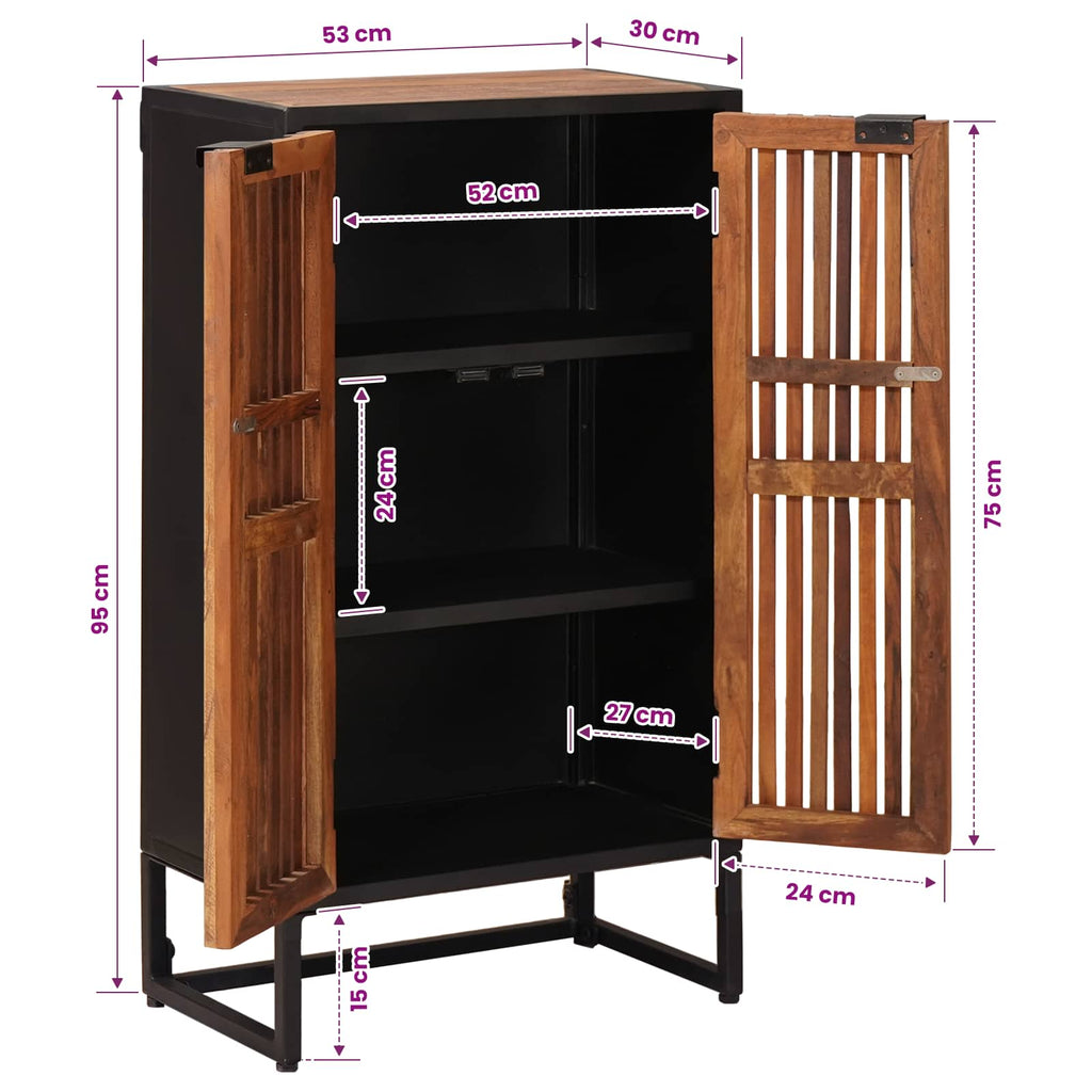 vidaXL Highboard 53 x 30 x 95 cm Drewno Mango i Drewno Inżynieryjne