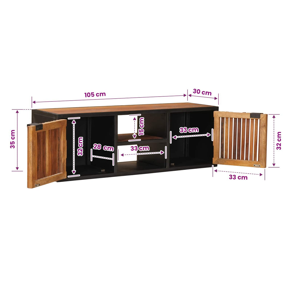vidaXL Szafka pod telewizor z półką z przechowywaniem 105 x 30 x 35 cm