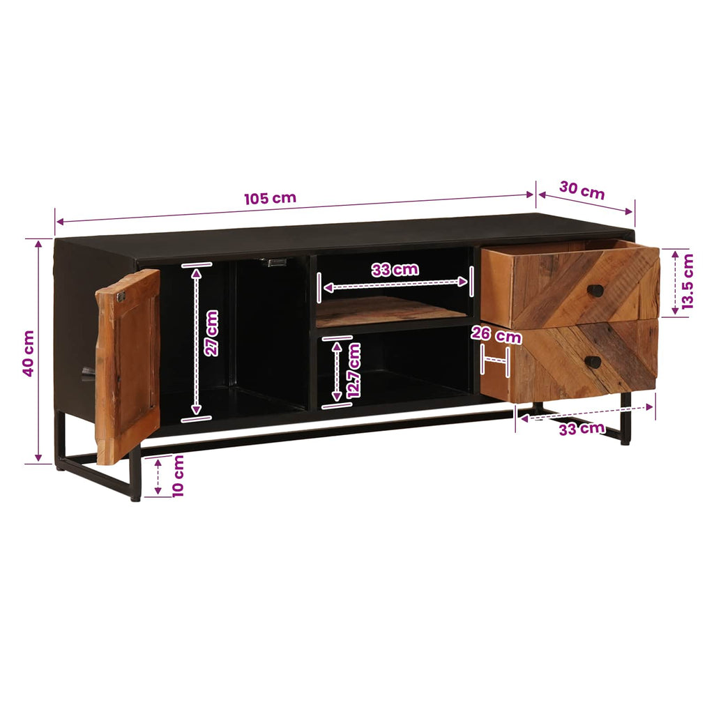 vidaXL Szafka pod telewizor z szufladą z drzwiami 105 x 30 x 40 cm