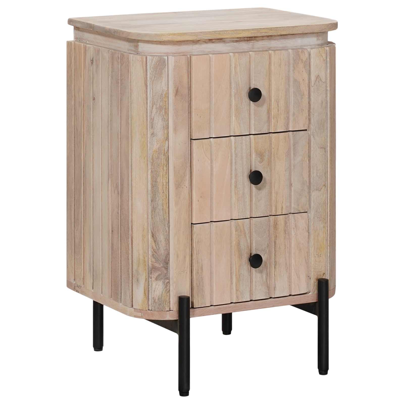 vidaXL Ręcznie wykonana szafka nocna Biały 40 x 30 x 60 cm