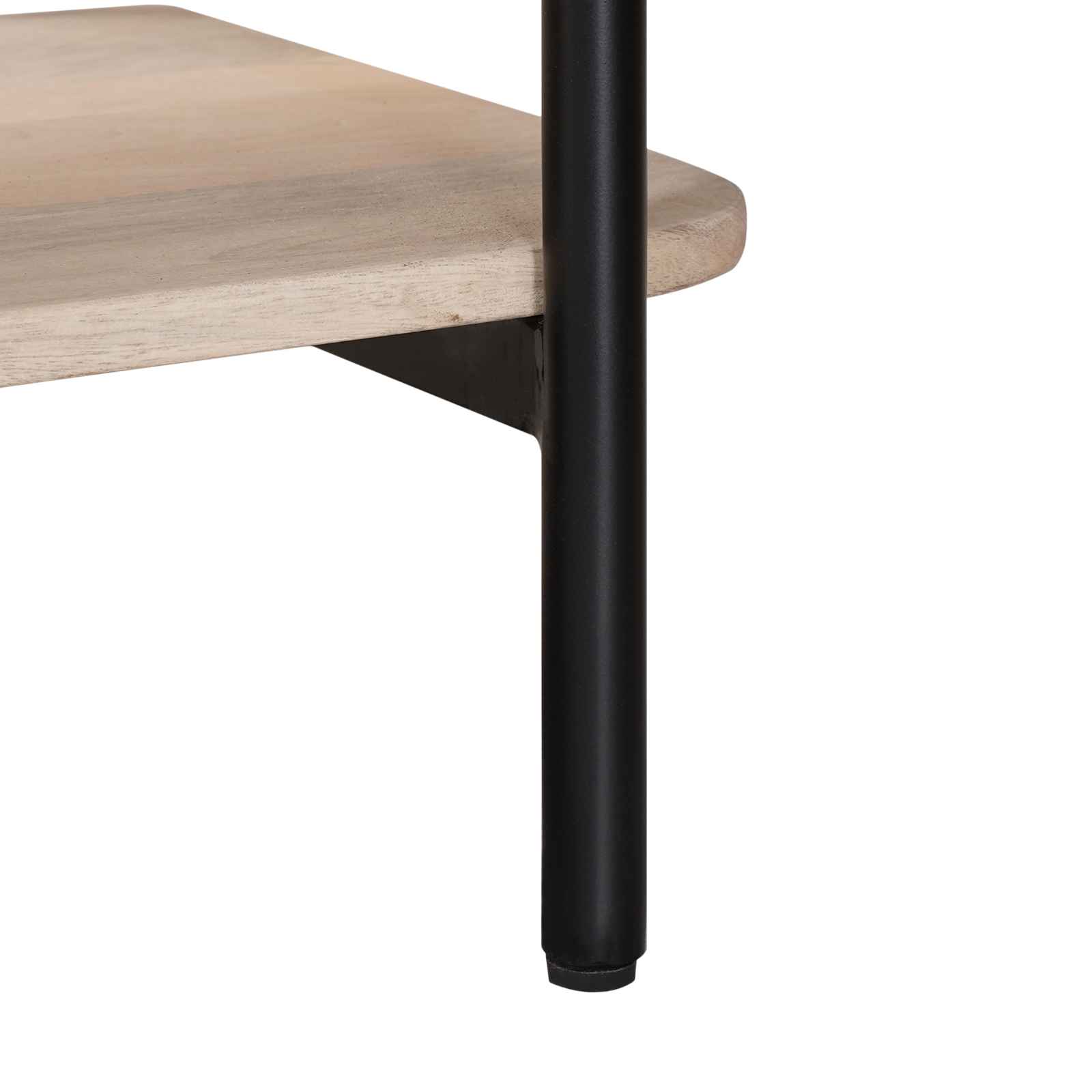 vidaXL Ręcznie robiony stolik końcowy Biały 100 x 30 x 76 cm