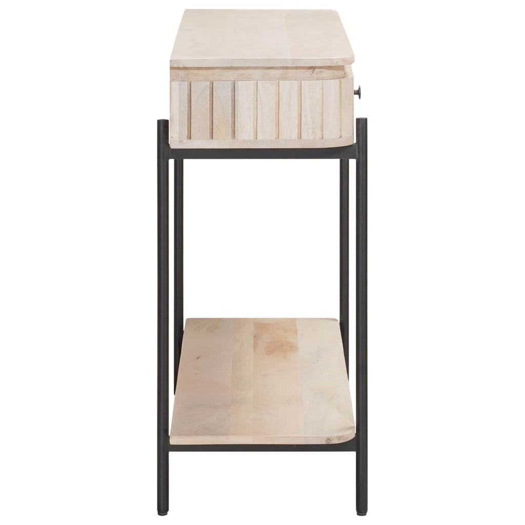 vidaXL Ręcznie robiony stolik końcowy Biały 100 x 30 x 76 cm