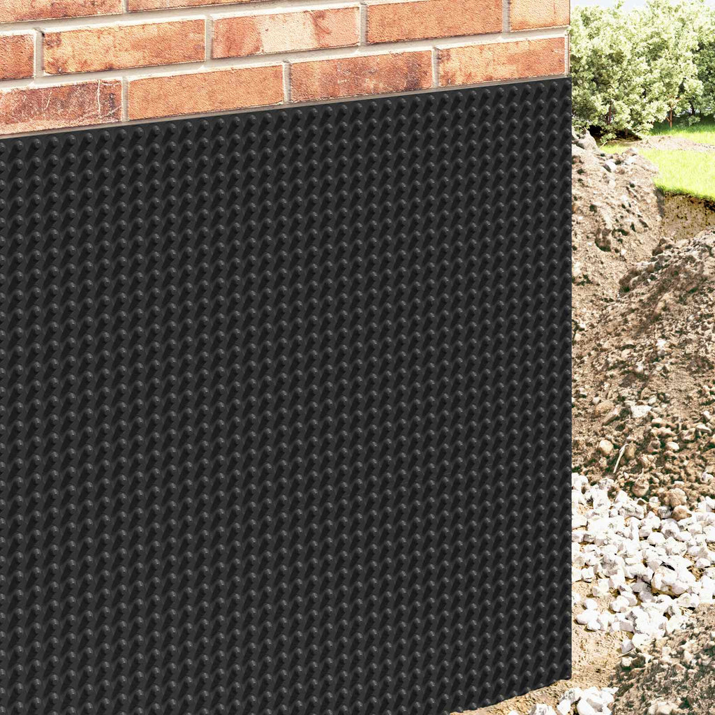 vidaXL Arkusz drenażowy z wypustkami Czarny 0,5 x 20 m HDPE