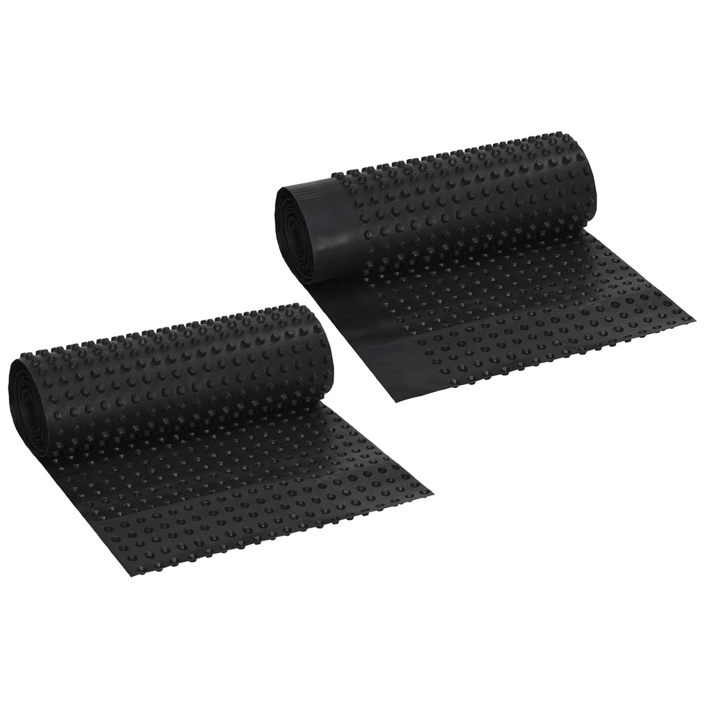 vidaXL Arkusz drenażowy z wypustkami 2 pcs Czarny 0,5 x 20 m HDPE