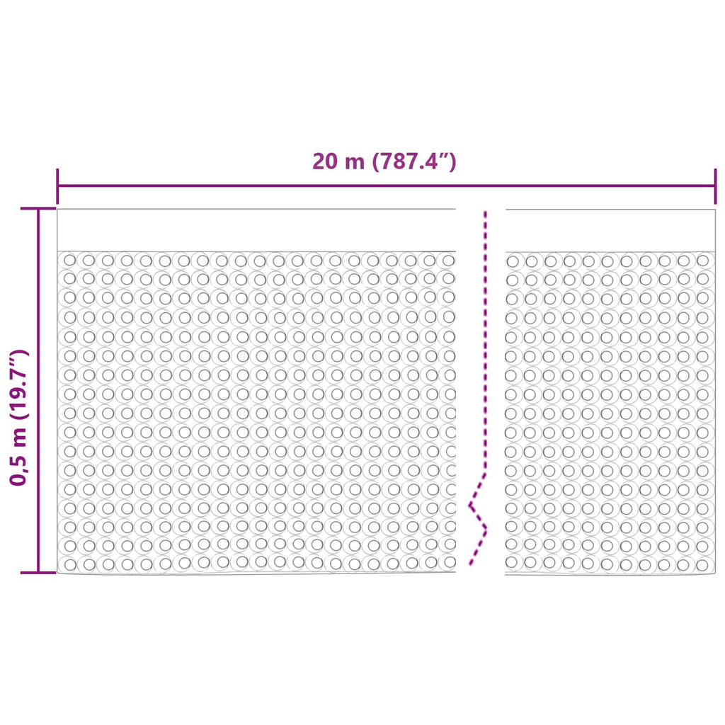vidaXL Arkusz drenażowy z wypustkami 2 pcs Czarny 0,5 x 20 m HDPE
