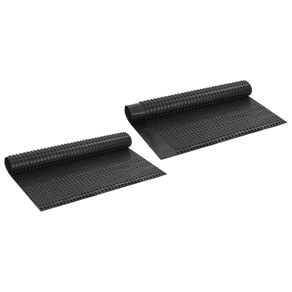 vidaXL Arkusz drenażowy z wypustkami 2 pcs Czarny 1 x 20 m HDPE