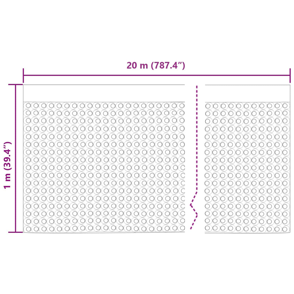 vidaXL Arkusz drenażowy z wypustkami 2 pcs Czarny 1 x 20 m HDPE