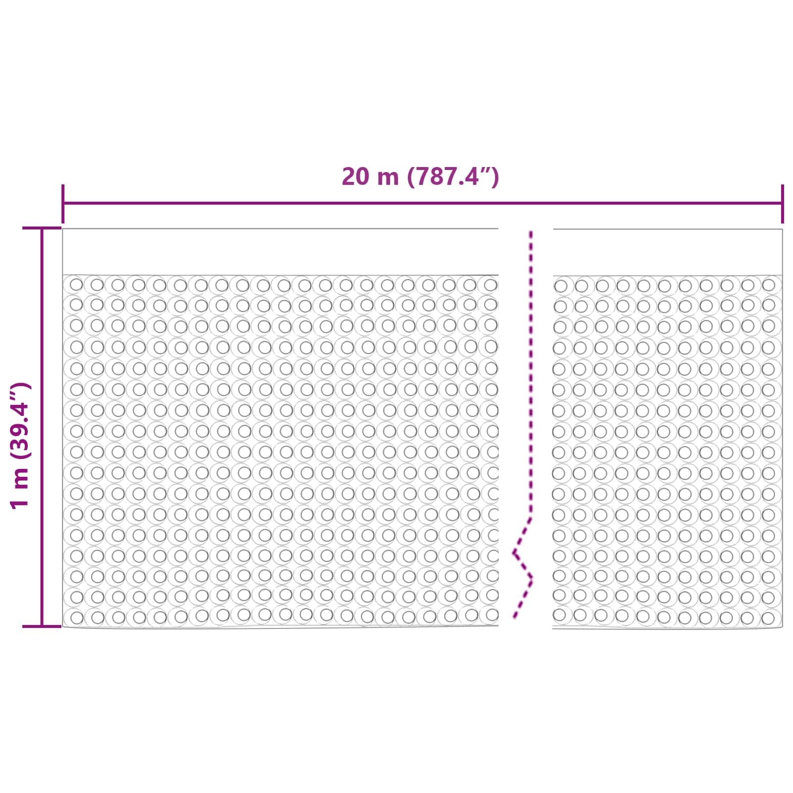 vidaXL Arkusz drenażowy z wypustkami 2 pcs Czarny 1 x 20 m HDPE