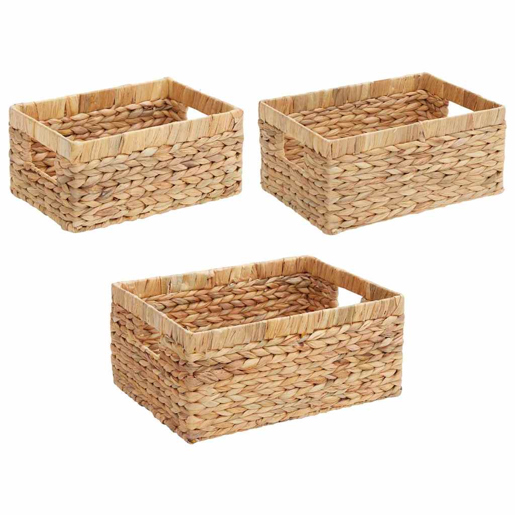vidaXL Kosze do przechowywania 3 pcs Naturalny Hiacynt wodny