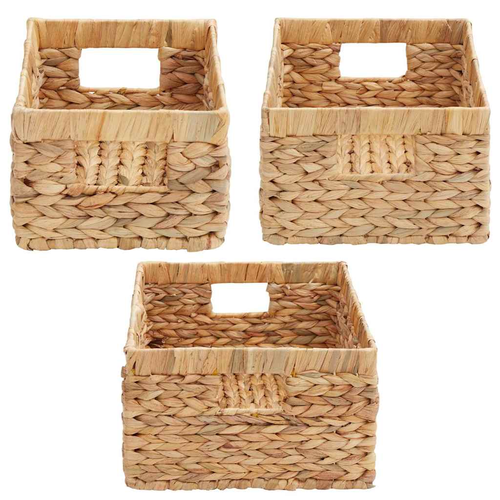 vidaXL Kosze do przechowywania 3 pcs Naturalny Hiacynt wodny