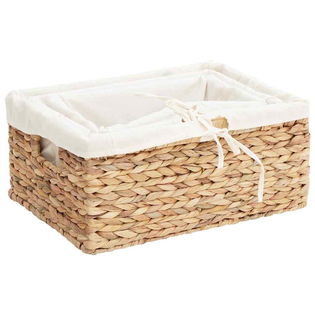 vidaXL Kosze do przechowywania 3 pcs Naturalny Hiacynt wodny