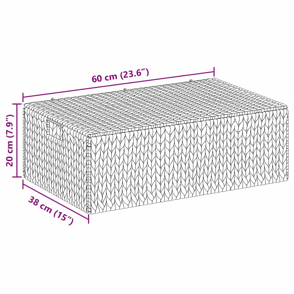 vidaXL Skrzynia do przechowywania Naturalny 60 x 38 x 20 cm