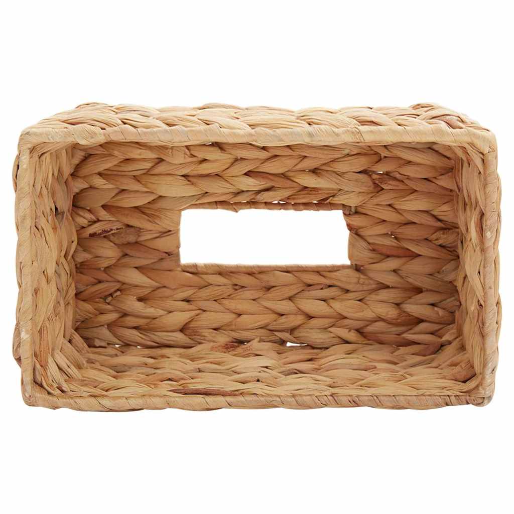 vidaXL Pokrywki na Pudełka na Chusteczki 2 pcs Hiacynt wodny Naturalny