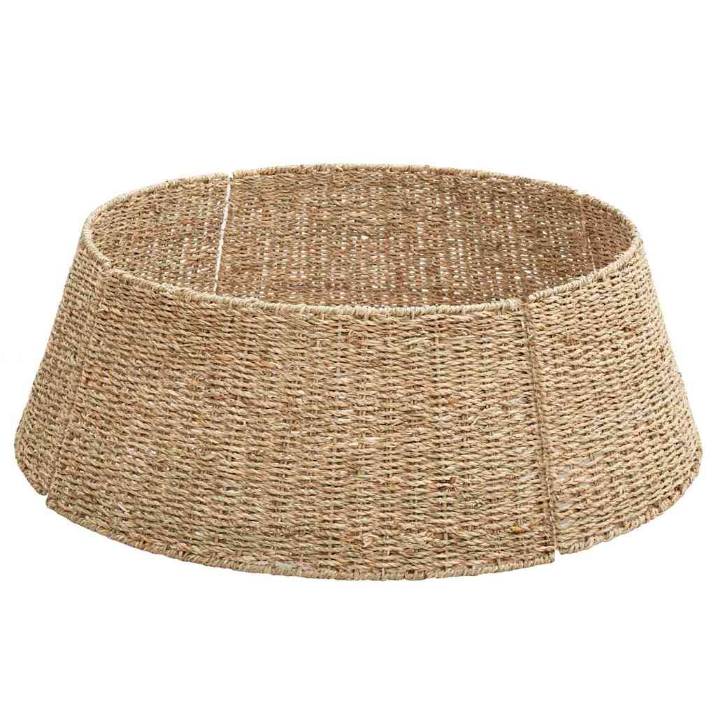 vidaXL Kołnierz do Choinki Okrągły naturalny 75 x 75 x 25 cm