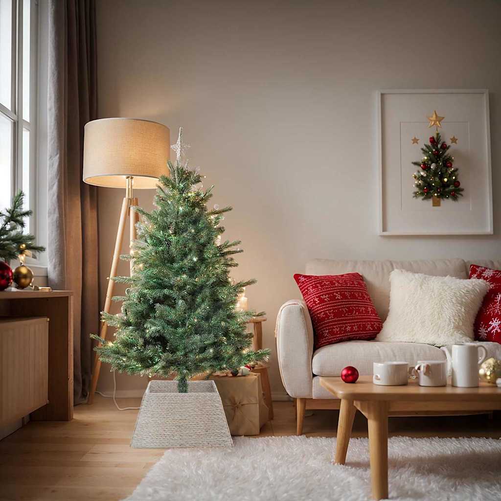 vidaXL Kołnierz do Choinki Biały 60 x 60 x 28 cm Hiacynt wodny