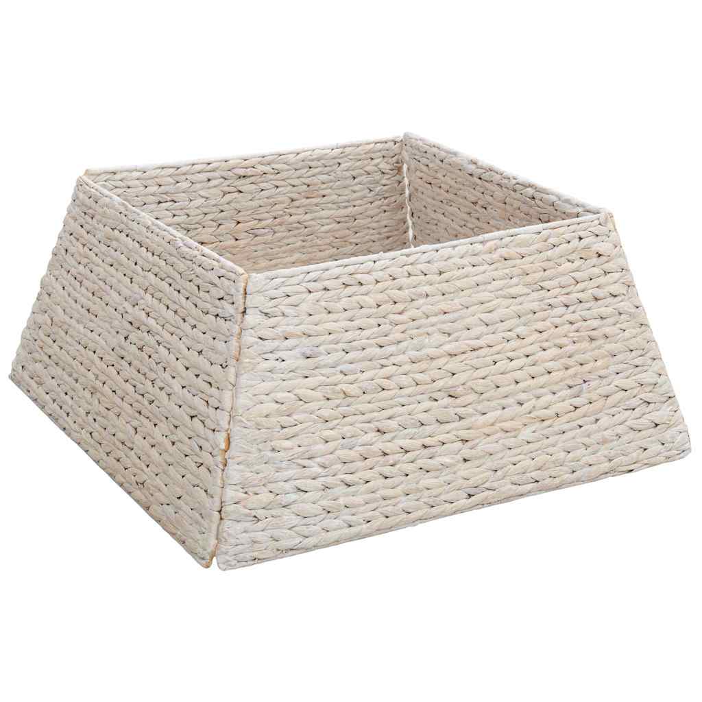 vidaXL Kołnierz do Choinki Biały 60 x 60 x 28 cm Hiacynt wodny