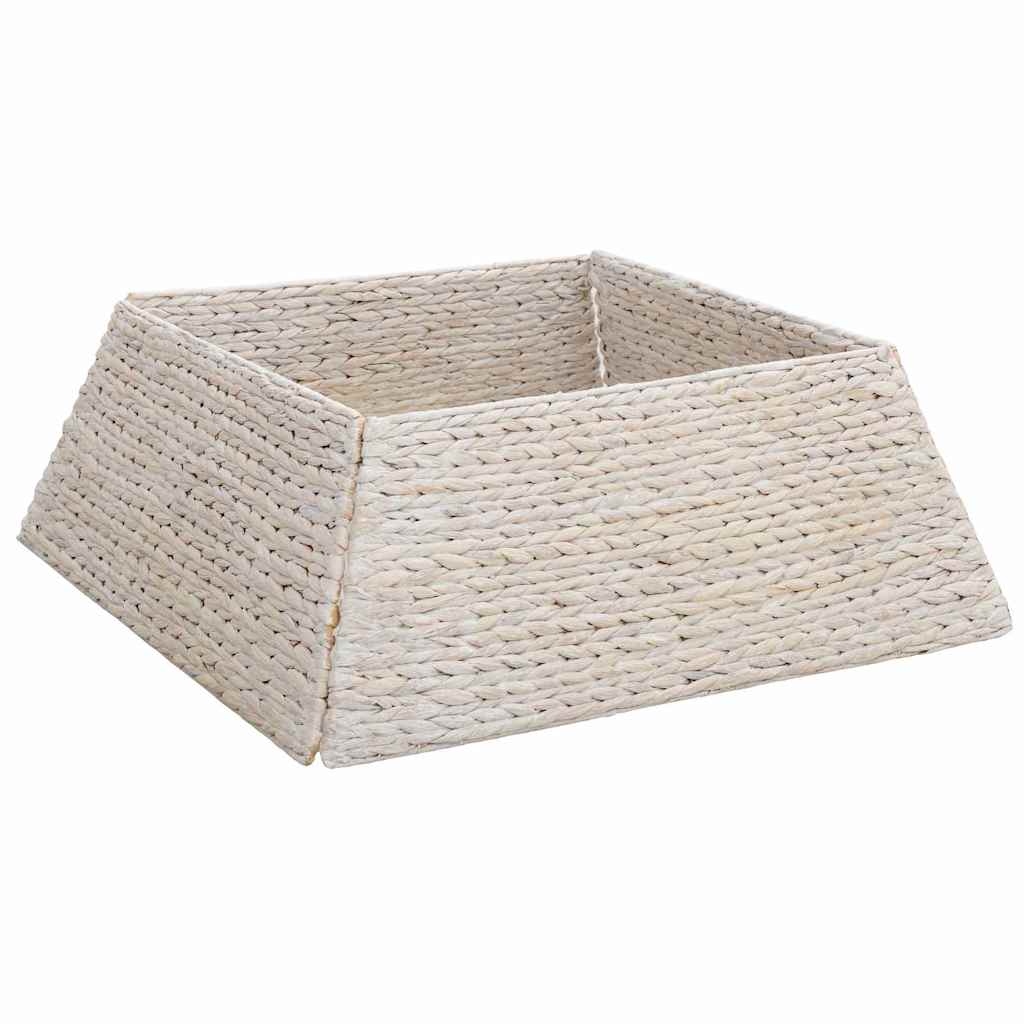 vidaXL Kołnierz do Choinki Biały 70 x 70 x 28 cm Hiacynt wodny