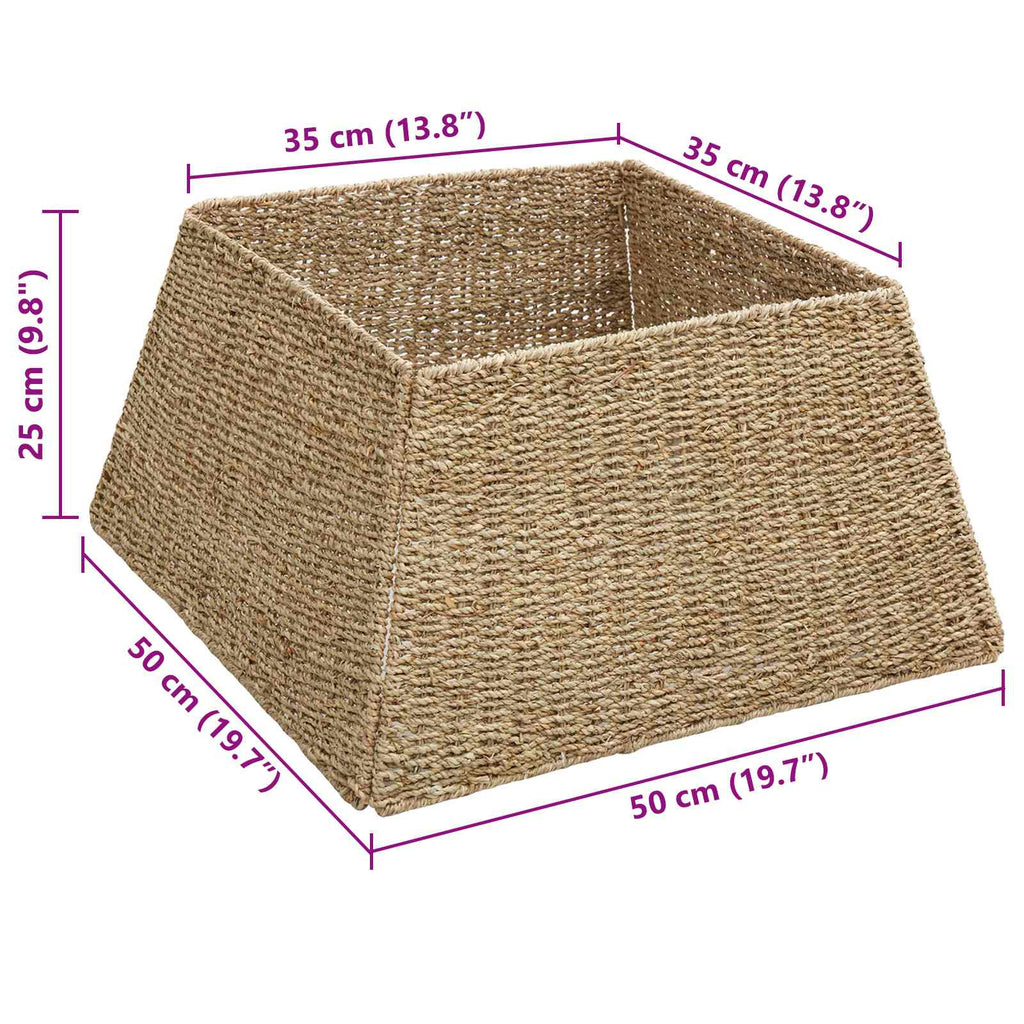 vidaXL Kołnierz do Choinki Brązowy 50 x 50 x 25 cm Trawa morska