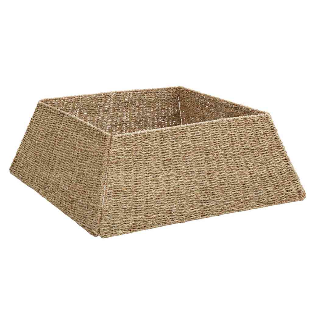 vidaXL Kołnierz do Choinki Brązowy 70 x 70 x 28 cm Trawa morska