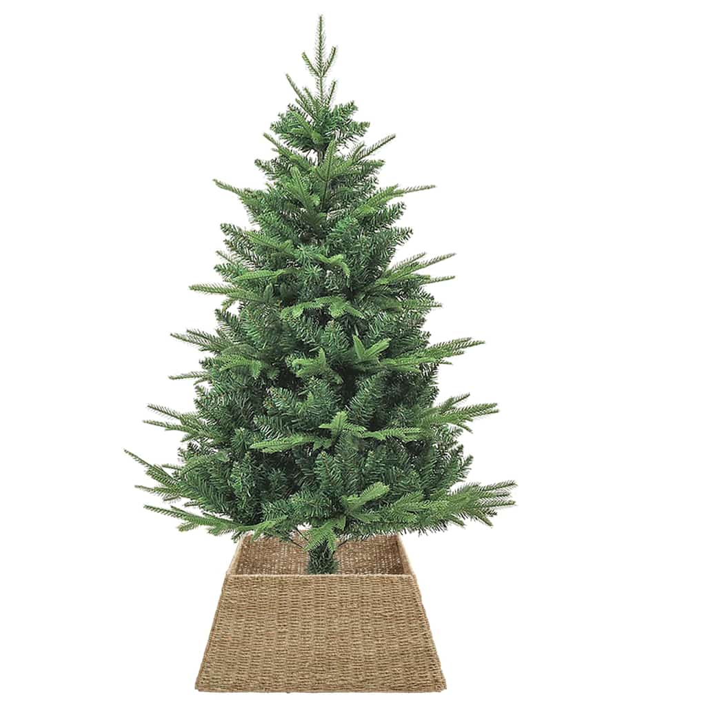 vidaXL Kołnierz do Choinki Brązowy 70 x 70 x 28 cm Trawa morska