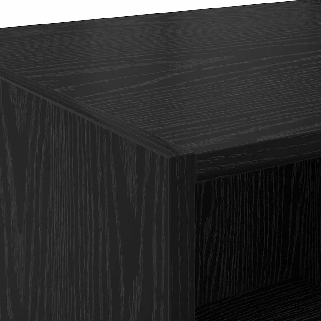 vidaXL Highboard Czarny Dąb 80 x 42,5 x 185 cm Materiał drewnopochodny