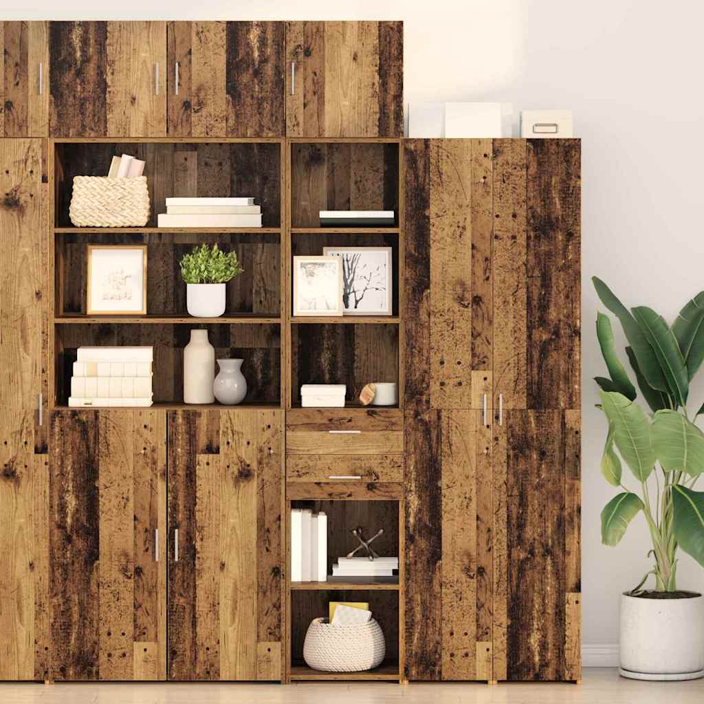 vidaXL Highboard z szufladą Stare drewno 40 x 42,5 x 185 cm
