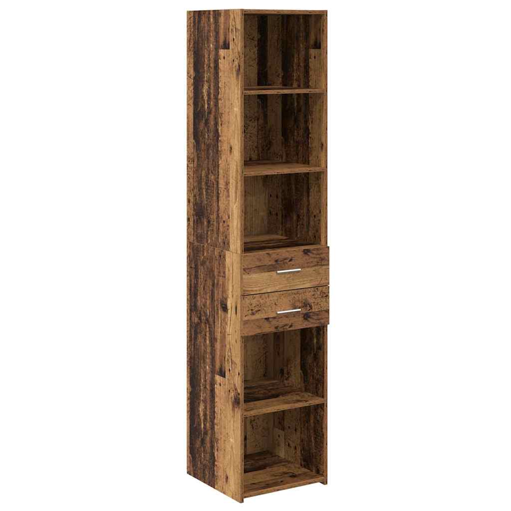 vidaXL Highboard z szufladą Stare drewno 40 x 42,5 x 185 cm