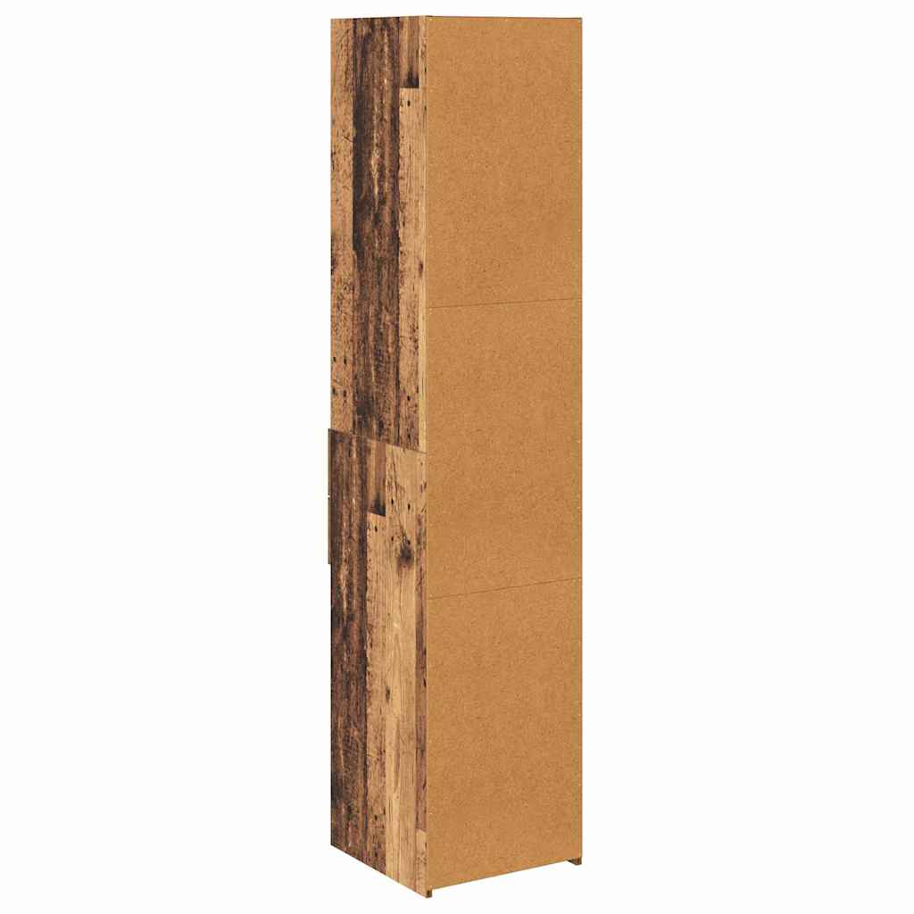 vidaXL Highboard z szufladą Stare drewno 40 x 42,5 x 185 cm