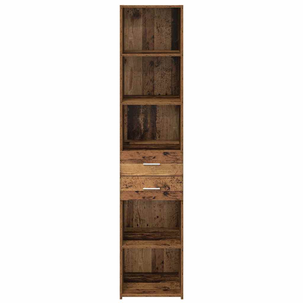 vidaXL Highboard z szufladą Stare drewno 40 x 42,5 x 185 cm