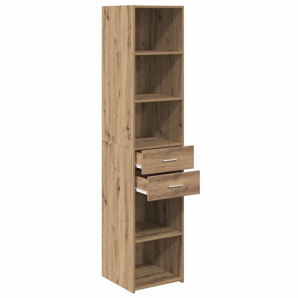 vidaXL Highboard z szufladą Dąb rzemieślniczy 40 x 42,5 x 185 cm