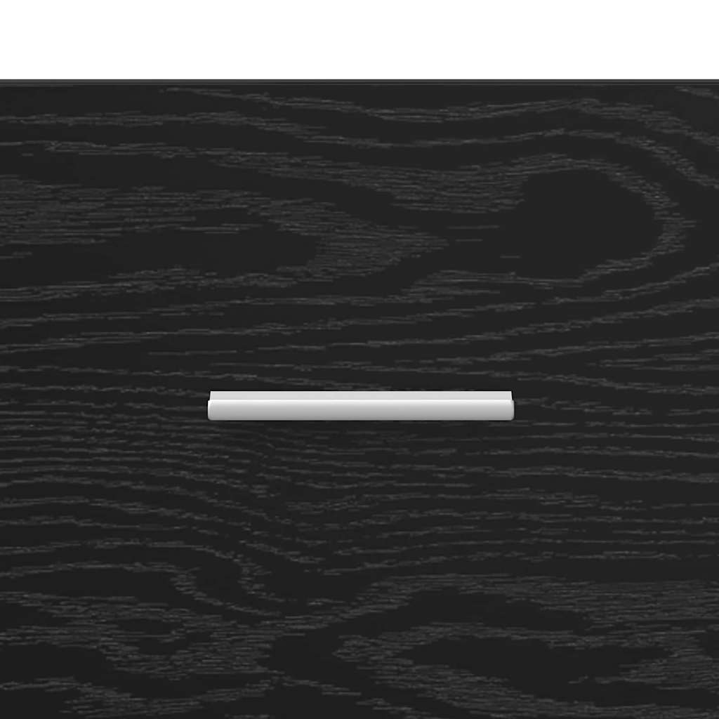 vidaXL Highboard Czarny Dąb 40 x 42,5 x 185 cm Materiał drewnopochodny