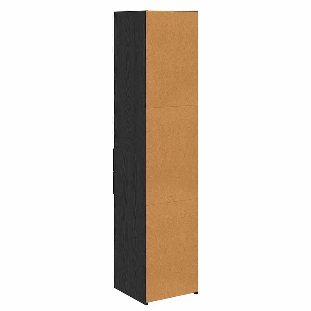 vidaXL Highboard Czarny Dąb 40 x 42,5 x 185 cm Materiał drewnopochodny