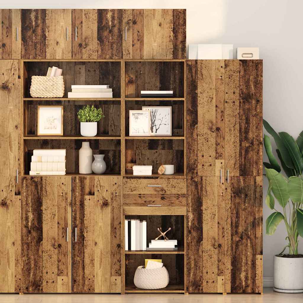 vidaXL Highboard z szufladą Stare drewno 50 x 42,5 x 185 cm
