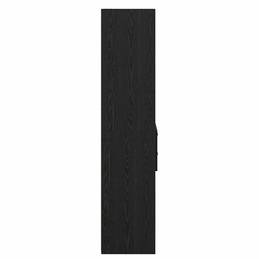 vidaXL Highboard Czarny Dąb 50 x 42,5 x 185 cm Materiał drewnopochodny
