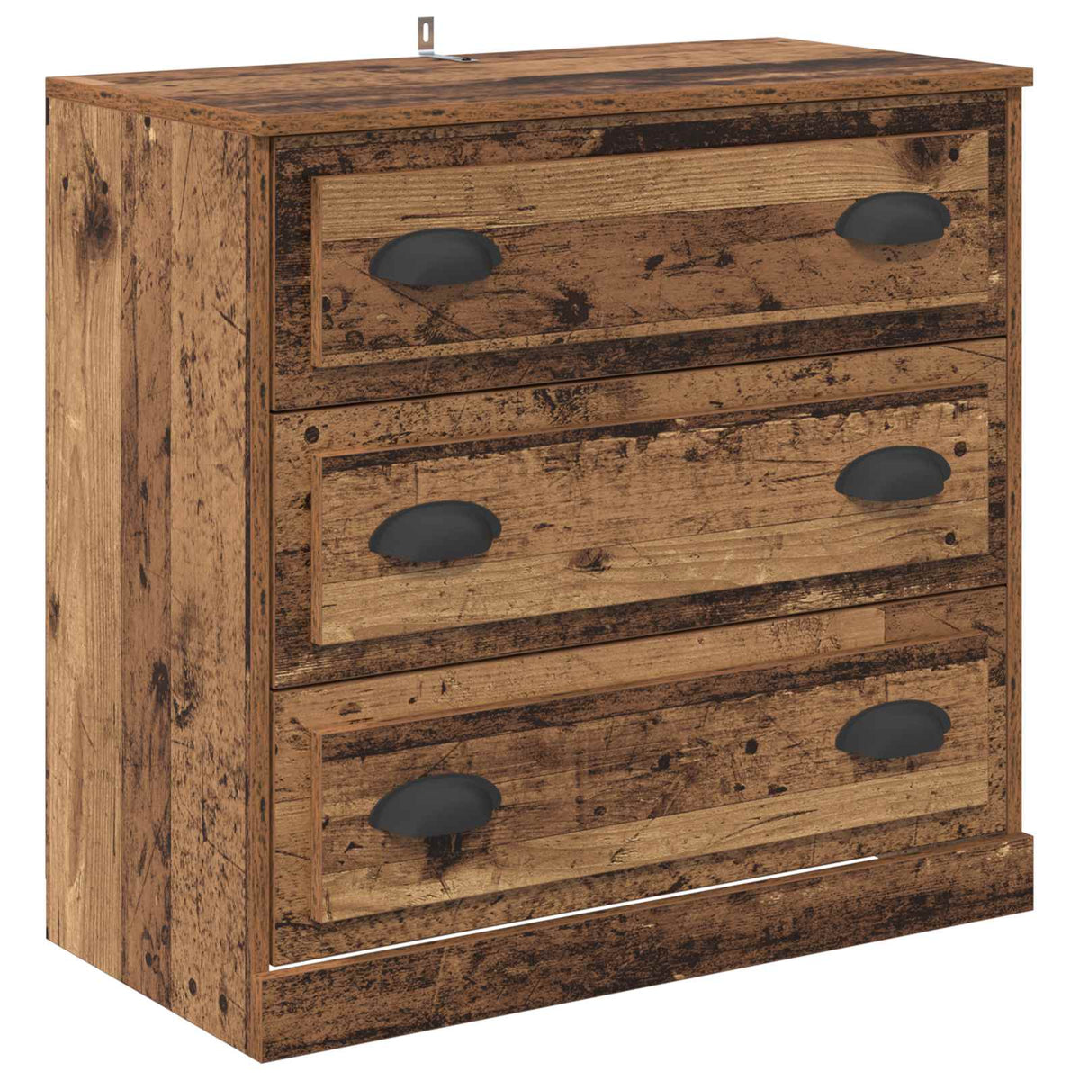 vidaXL Komody 3 szt. Stare drewno 210 x 35,5 x 67,5 cm
