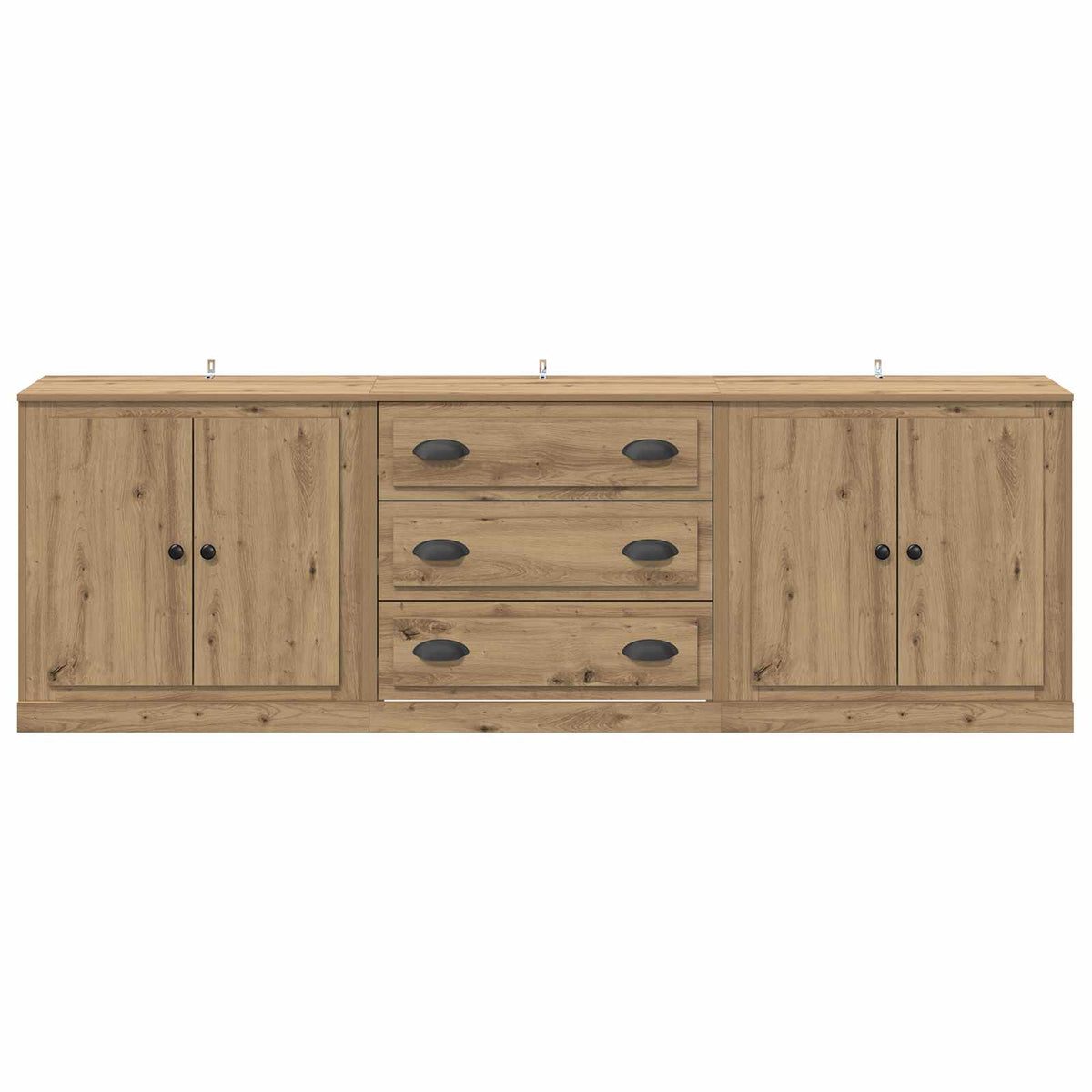 vidaXL Komody 3 szt. Dąb artisan 210 x 35,5 x 67,5 cm