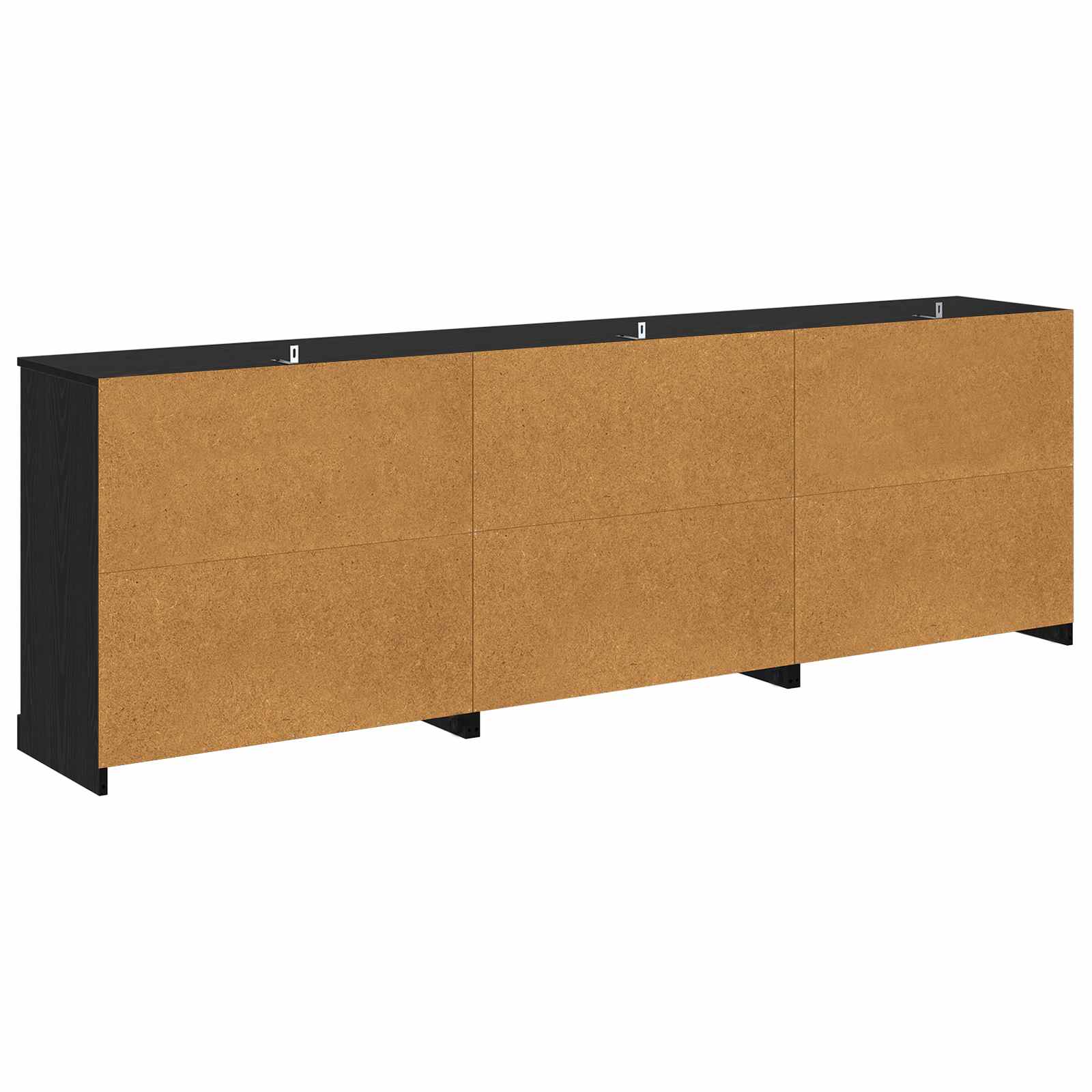 vidaXL Komody z szufladą 3 pcs Czarny dąb 210 x 35,5 x 67,5 cm
