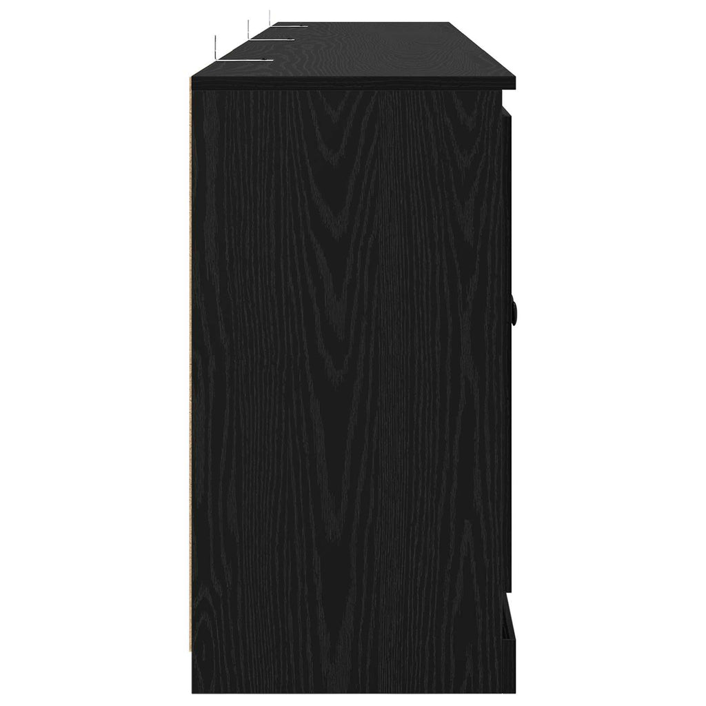 vidaXL Komody z szufladą 3 pcs Czarny dąb 210 x 35,5 x 67,5 cm