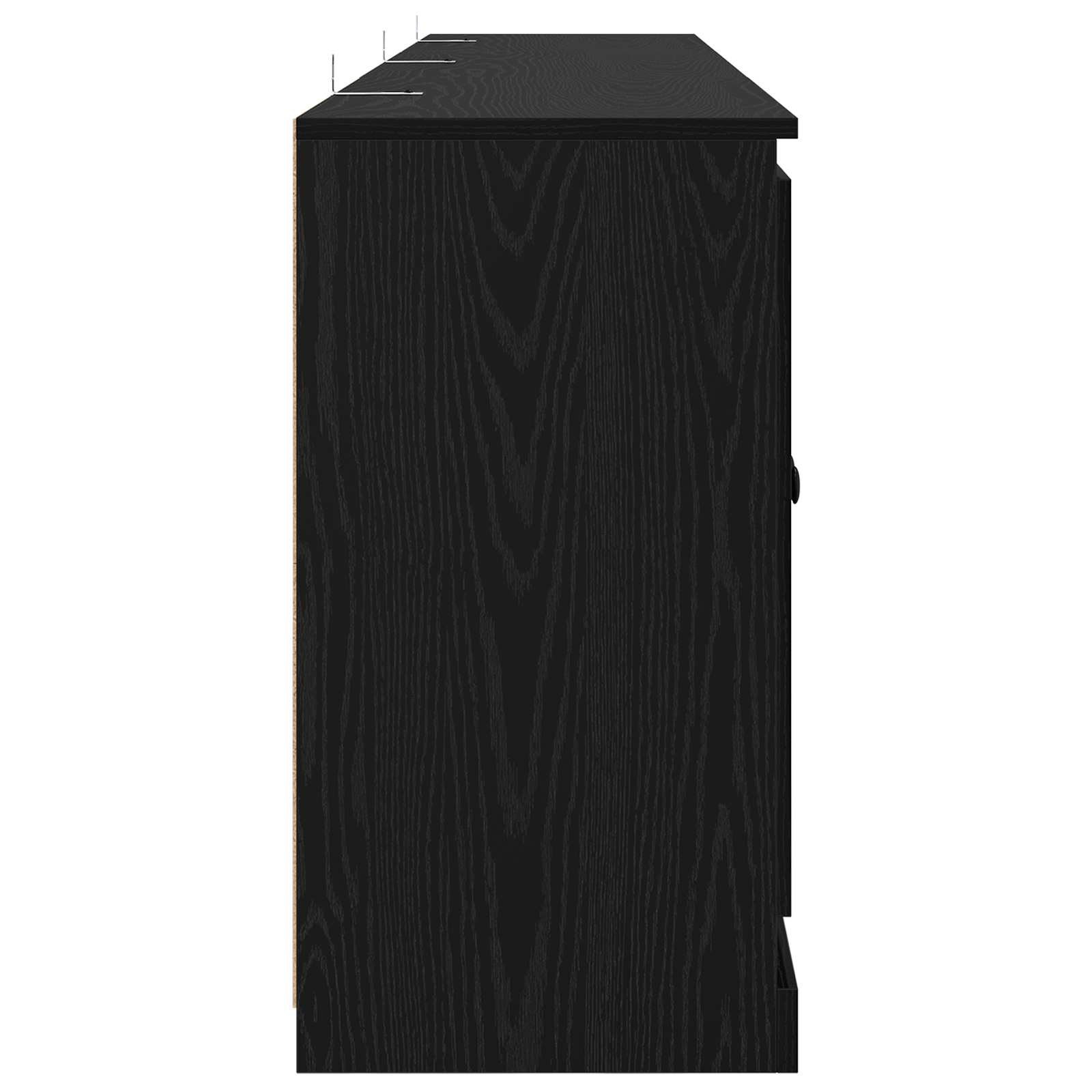 vidaXL Komody z szufladą 3 pcs Czarny dąb 210 x 35,5 x 67,5 cm