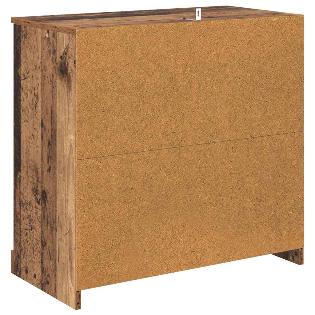 vidaXL Komody z szufladą 2 pcs Stare drewno 70 x 35,5 x 67,5 cm
