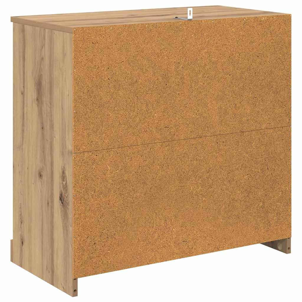 vidaXL Komody z szufladą 2 pcs Dąb rzemieślniczy 70 x 35,5 x 67,5 cm
