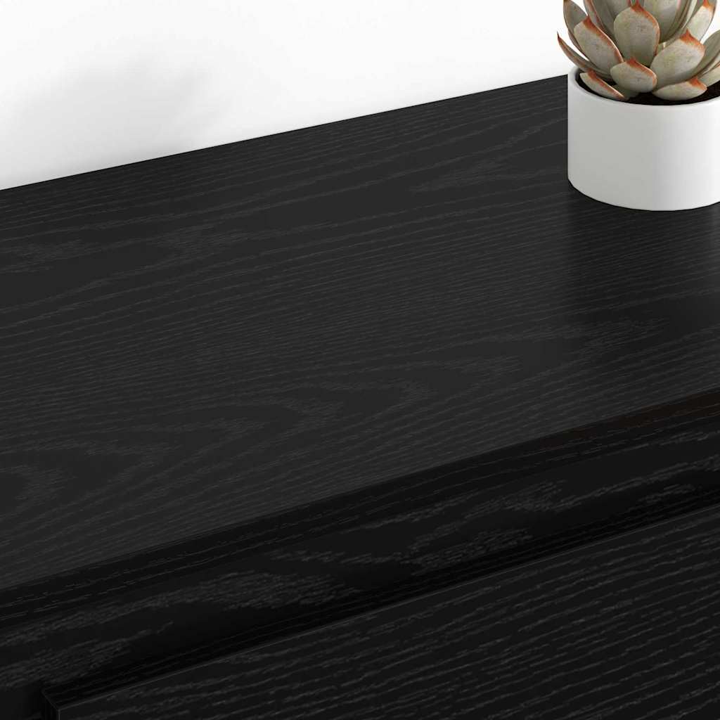 vidaXL Komody z szufladą 2 pcs Czarny Dąb 70 x 35,5 x 67,5 cm