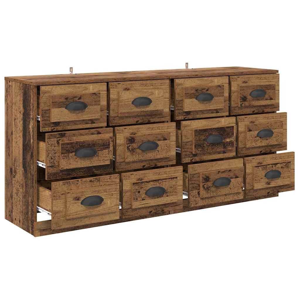 vidaXL Komody 2 szt. Stare drewno 70 x 35,5 x 67,5 cm